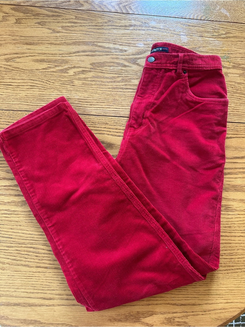 Vintage Bright Red Corduroy Pants Size 6